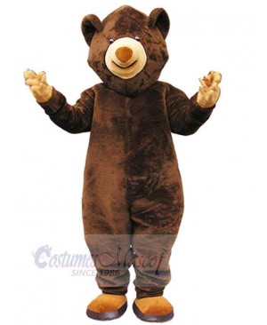Friendly Plush Brown Bear Mascot Costume For Adults Mascot Heads