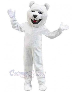 Plush White Bear Mascot Costume For Adults Mascot Heads