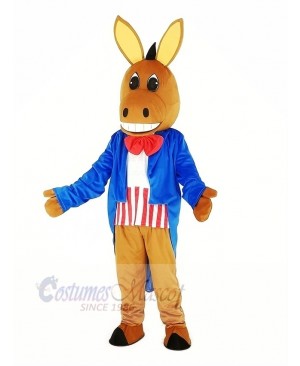 Patriotic Donkey Mascot Costume Animal	