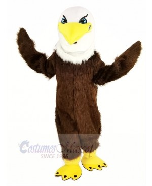 Fierce Brown Eagle Long Hair Mascot Costume Animal