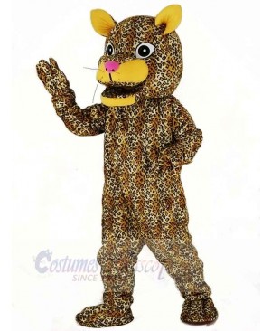 Leaping Leopard Mascot Costume Cartoon