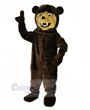 Dark Brown Grizzly Bear Mascot Costume Animal