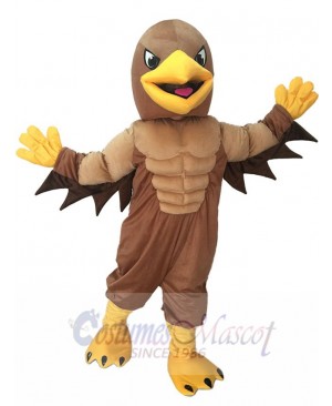 Cute Mighty Golden Eagle Mascot Costume