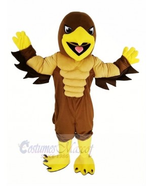 Brown Muscle Mighty Golden Eagle Mascot Costume Animal