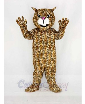 Cute Brown Big Cat Leopard Mascot Costume Cartoon