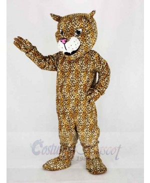 Cute Brown Big Cat Leopard Mascot Costume Cartoon
