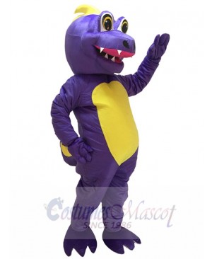 Purple Dunkan Dragon Mascot Costume