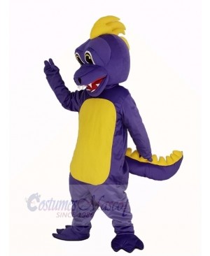 Purple Dunkan Dragon Mascot Costume Animal