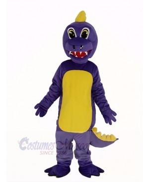 Purple Dunkan Dragon Mascot Costume Animal