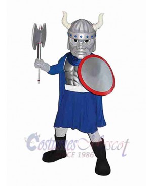 Blue and Silver Viking Mascot Costume People