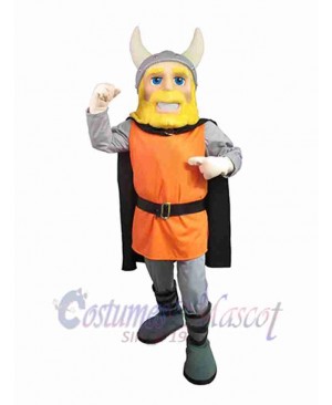 Orange and Gray Viking Mascot Costume People