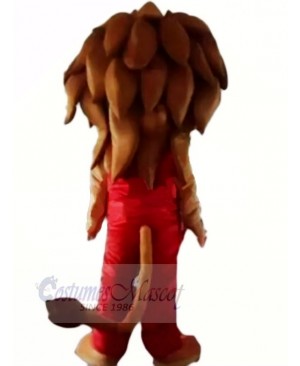 Realistic Brown Lion Mascot Costumes Cartoon