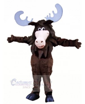 Smiling Black Moose Mascot Costumes Cartoon