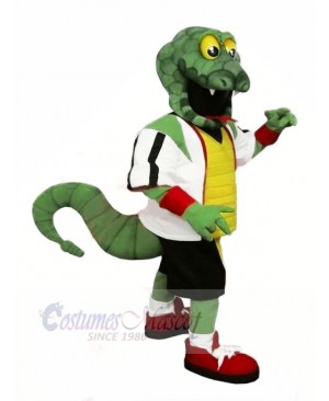 Strong Green Snake Mascot Costumes Cartoon