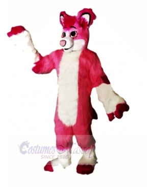 Pink Husky Dog Mascot Costumes 