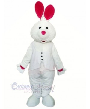 White Rabbit with Long Ear Mascot Costumes Animal