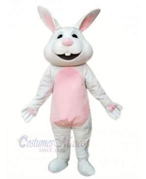 Smiling Gray Rabbit Mascot Costumes Animal