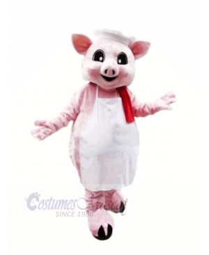 Pink Pig Chef Mascot Costumes Cartoon