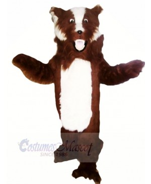 Fierce Brown and White Badger Mascot Costumes Adult