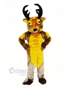 Power Muscular Deer Mascot Costumes Cartoon