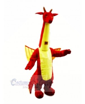 Red Slim Dragon Mascot Costumes Cartoon