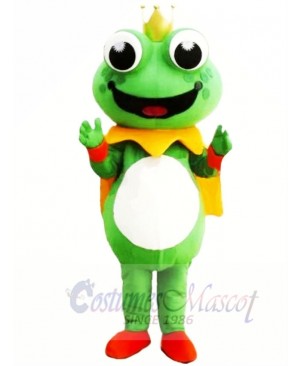 Cartoon King Frog Mascot Costume