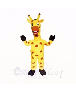 Yellow Friendly Lightweight Giraffe Mascot Costumes Cartoon