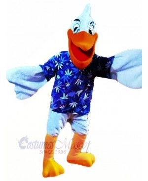 Happy Blue Pelican Mascot Costumes Cheap