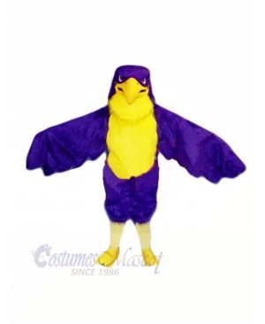 Purple Falcon Mascot Costume Cartoon