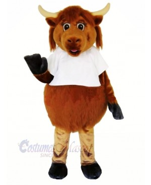 Furry Brown Cow Mascot Costumes Adult	