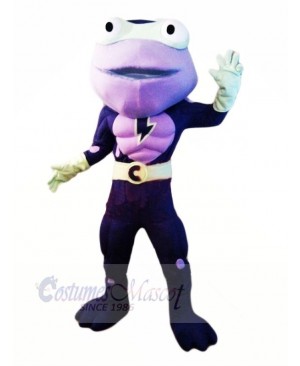 Hero Purple Frog Mascot Costumes Cartoon