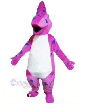 Purple Dinosaur Mascot Costume cartoon