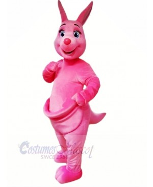 Pink Kangaroo Mascot Costumes Cartoon
