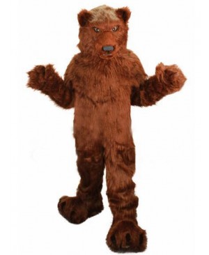 Long Hair Grizzly Bear Mascot Costume