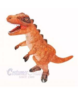 Brown Tyrannosaurus T-Rex Dinosaur Inflatable Costume Halloween Xmas for Adult