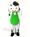 Milk Cow with Green Vest Mascot Costumes Cheap	