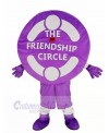 Realistic New Friendly Purple Friendship Circle Mascot Costume Cartoon