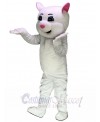 Pink Ears Kitty Cat White Mascot Costumes Cartoon