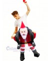 Inflatable Carry Me Christmas Santa Claus Mascot Costumes Cartoon 