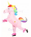 Rainbow Unicorn Horse Blow Up InflInflatable Costume Halloween For Adults