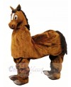 Cute Brown New 2 Person Horse Mascot Costume