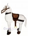 Cute White New 2 Person Horse Mascot Costume
