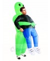 Green Alien ET Carry me Monster Inflatable Blow Up Halloween Xmas Costumes for Adults