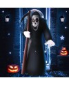 6ft Inflatable Grim Reaper with Scythe Prop Sickle Death Decoration Halloween Holiday Outdoor Yard Lawn Art Decor
