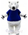 Polar Bear Mascot Costume with T-shirts