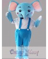 Blue Elephant Mascot Costume Cartoon