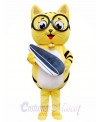 Yellow Cat Mascot Adult Costume