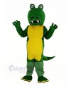 Green Crocodile With Big Mouth Mascot Costume Animal