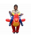 Fire Dragon Dinosaur Carry me Ride on Inflatable Costume Halloween Christmas Costume for Kid