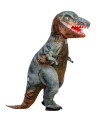 Gray T-Rex Tyrannosaurus Dinosaur Inflatable Costume Fancy Dress up Costume for Adult 